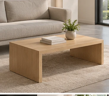 Mesa auxiliar rectangular de madera